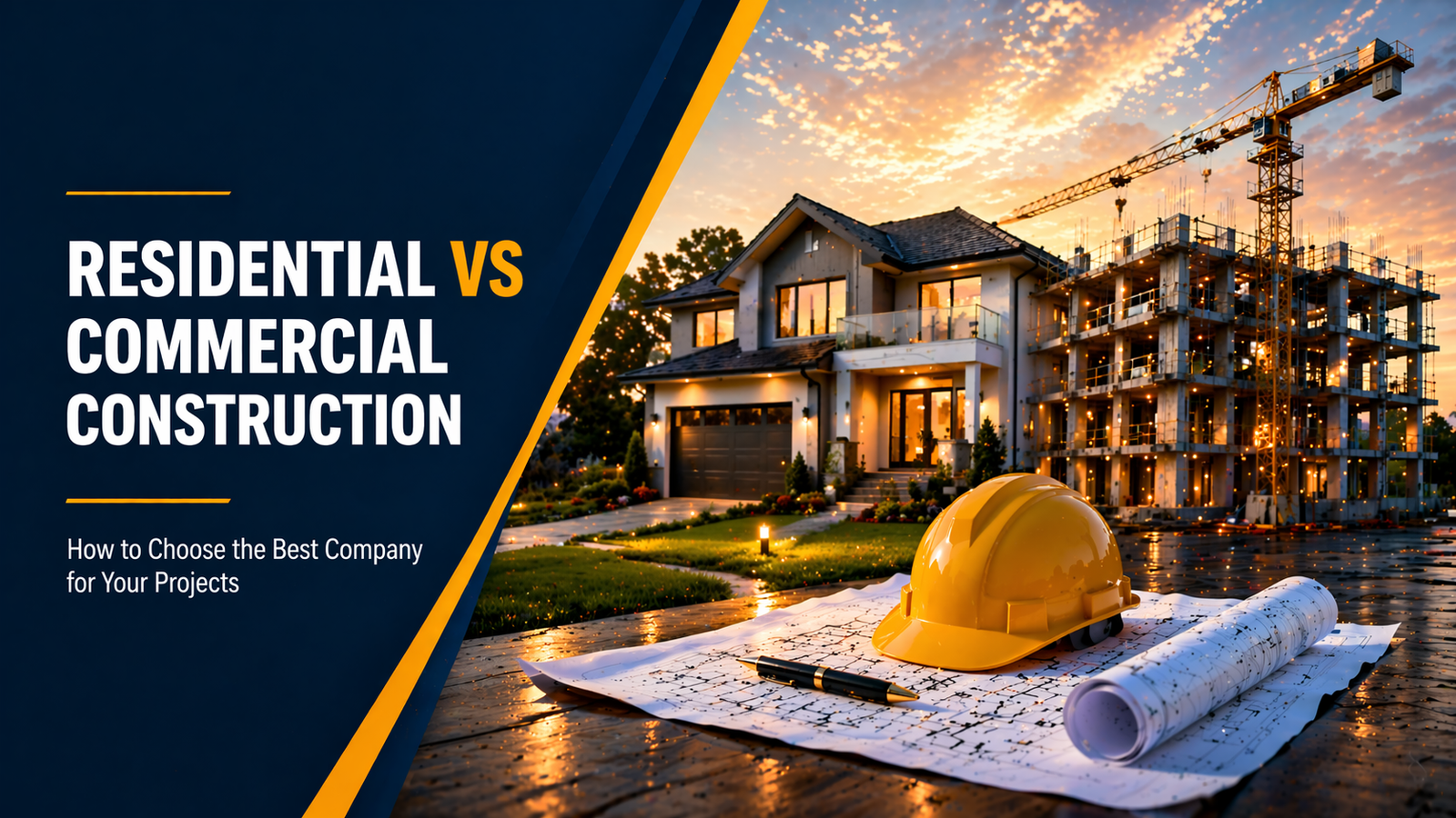 Residential vs Commercial Construction: How to Choose the Best Company for Your Project